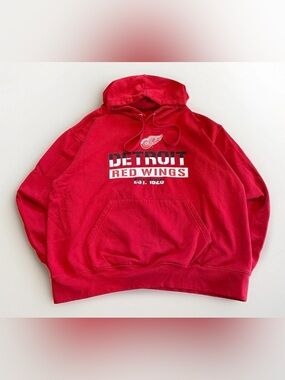 Detroit Red Wings Hoodie Size XL NHL Merch Hockey Red Soft Sweatshirt Sweater